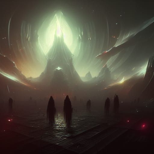 Dark Fantasy Abyss with Stars in Unreal Engine