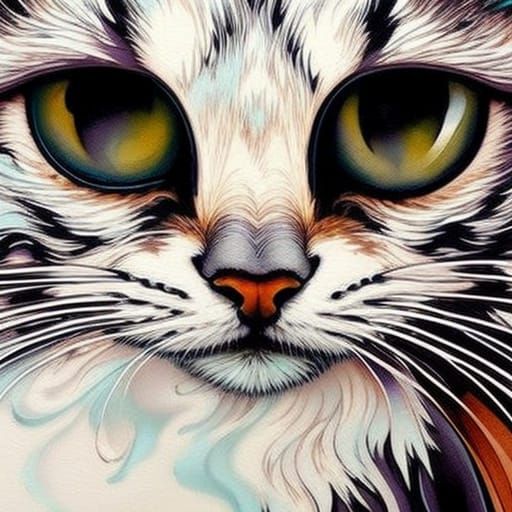 Adorable Chibi Kitten with Manga Eyes