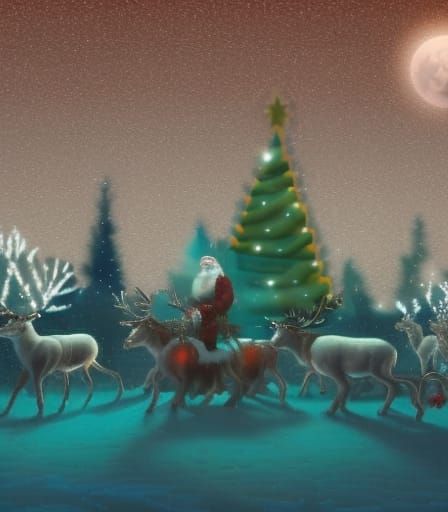 Magical Winter Wonderland Under Astral Moonlight