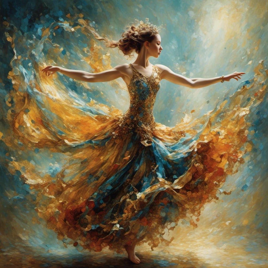 Ethereal Dancer in Lucid Dream Style