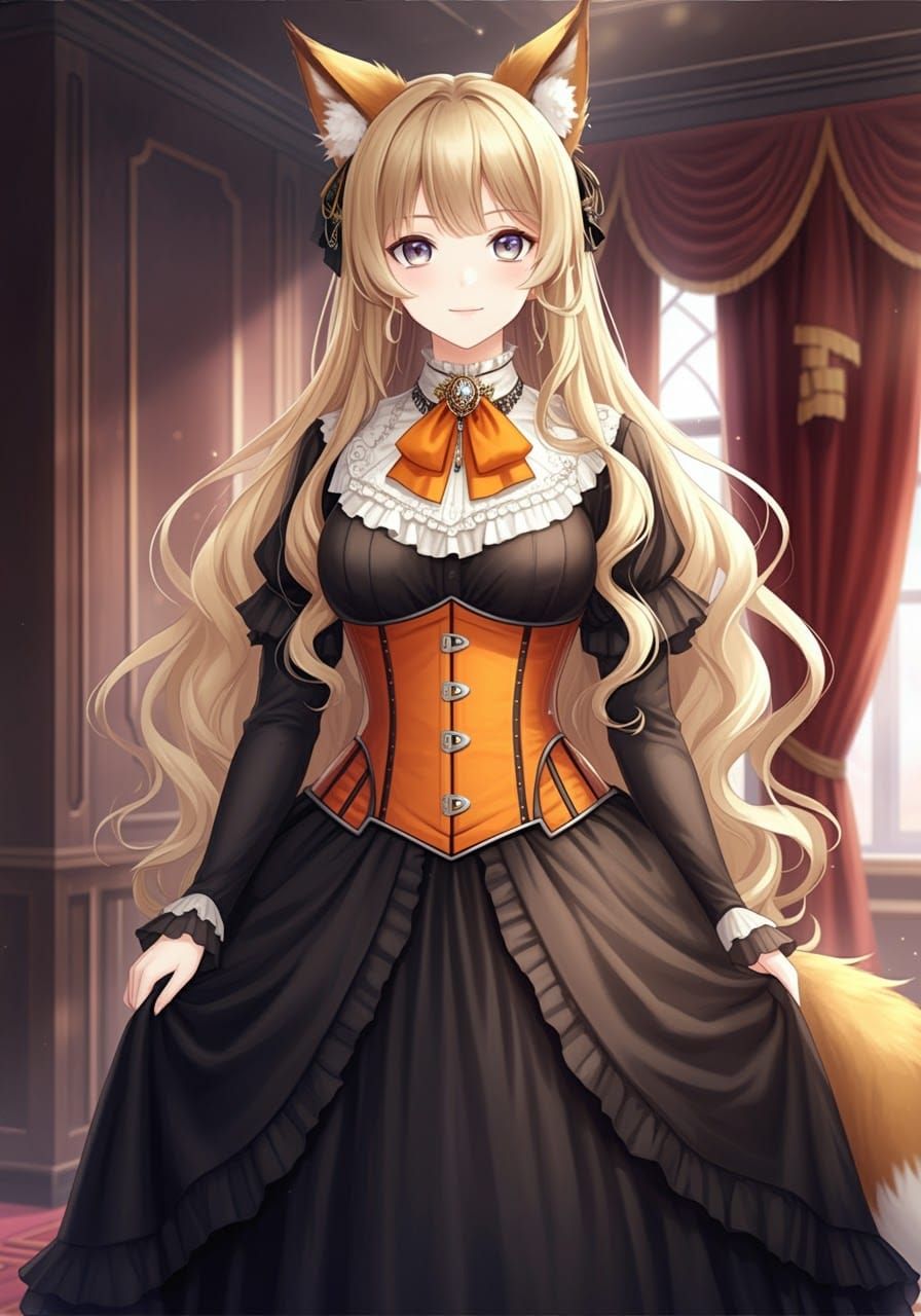 Majestic Lady in Victorian Elegance