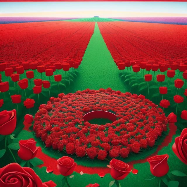 Hyperrealistic Roses in Candy Art Style