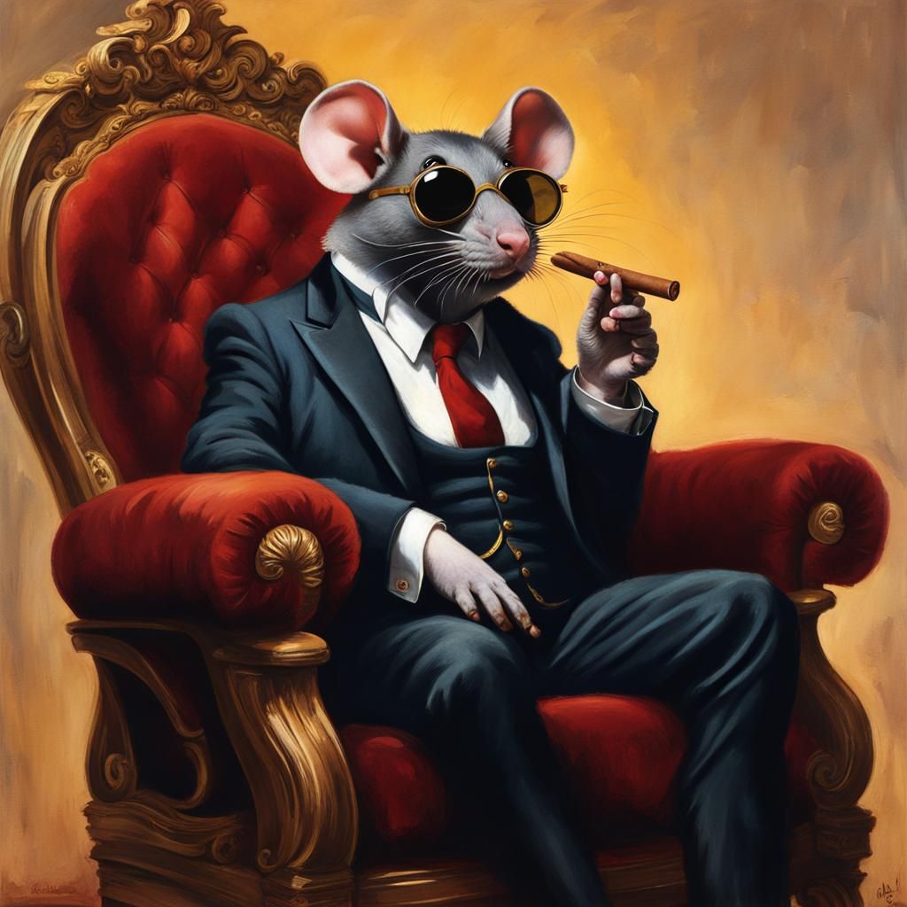 Rat on Throne: A Formal Portrait