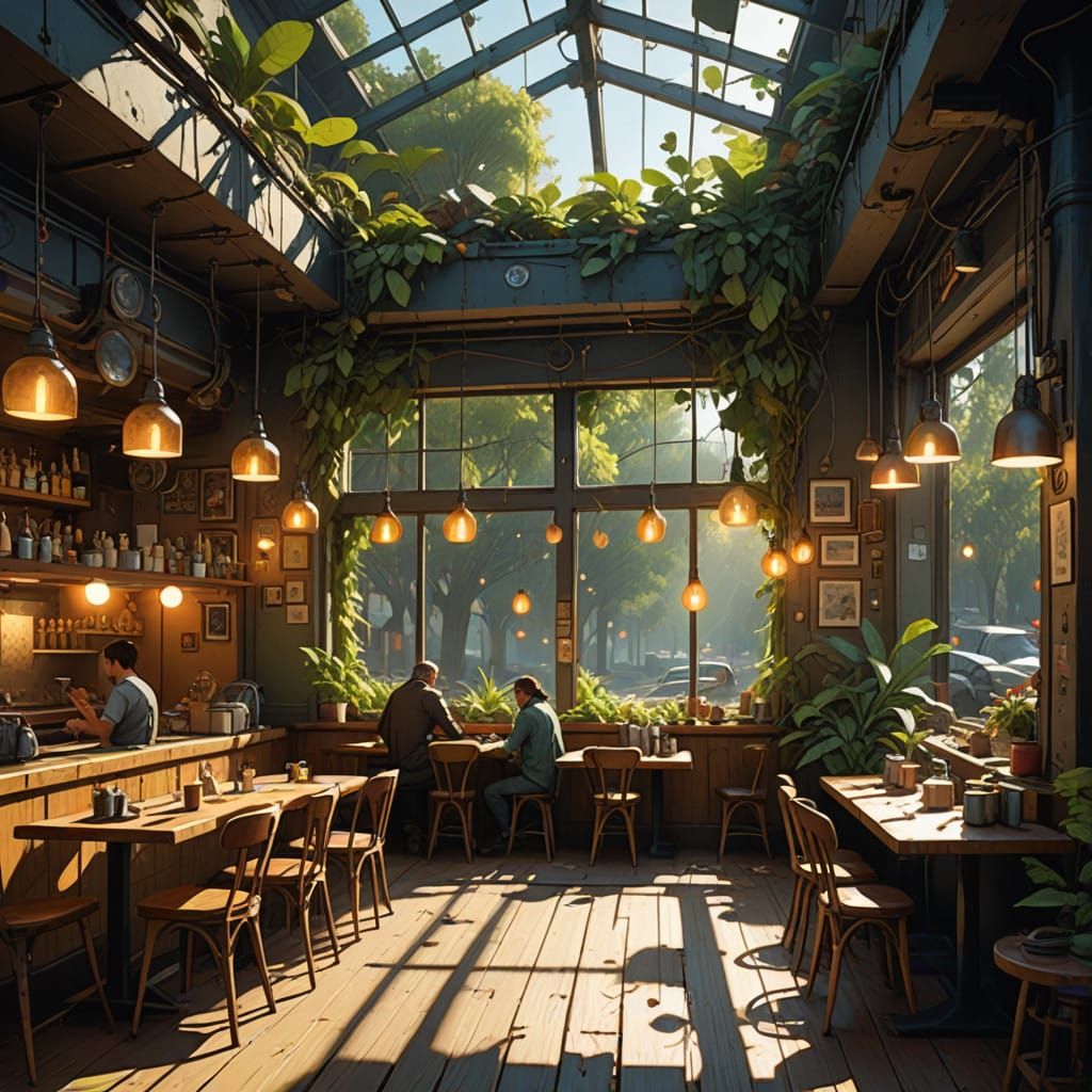 Warm Cafe Scene in Unreal Engine 3D
