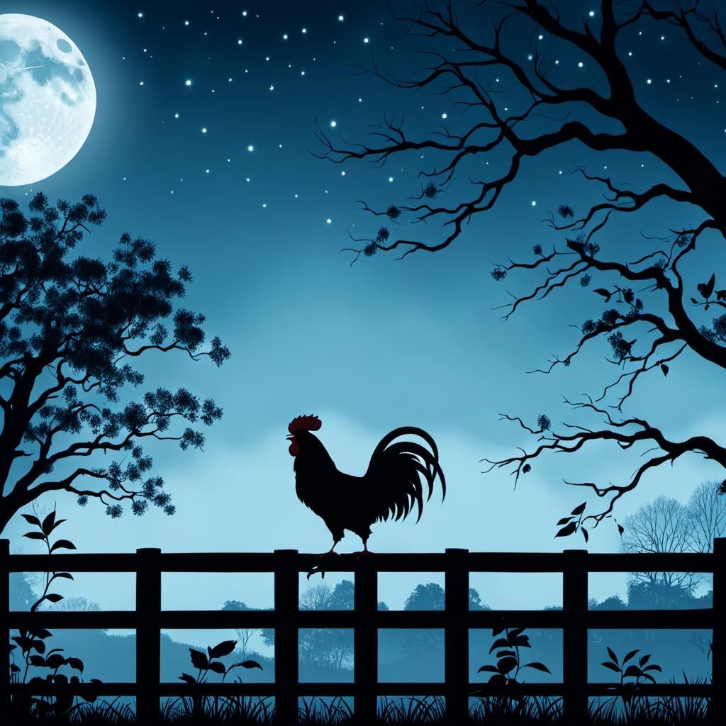 Rooster in Moonlight: Lotte Reiniger Animation