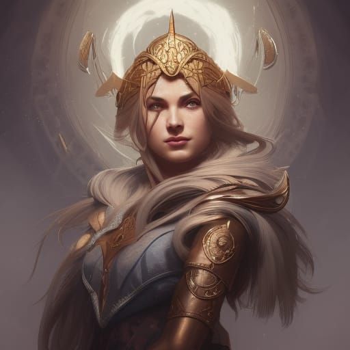 Freya Portrait in Art Nouveau Style