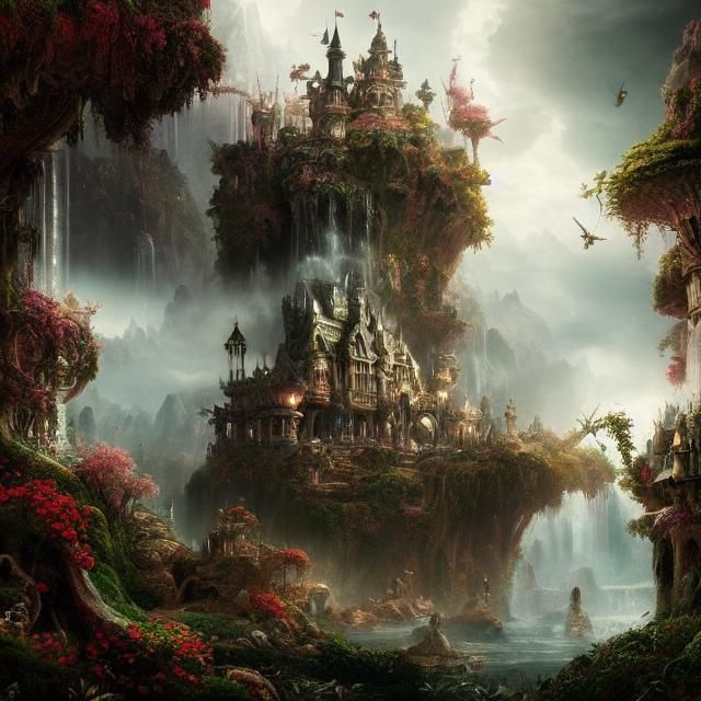 Epic Wonderland: A Stunning Digital Matte Painting