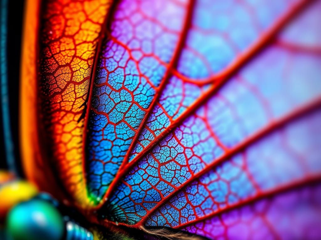 Extreme Macro Butterfly Wing Detail in Vivid Colors