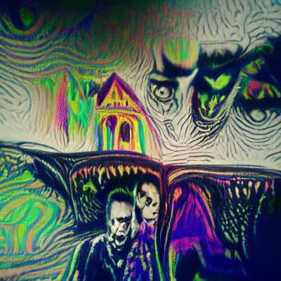 Scary Gothic Ink Drawing of Nightmares