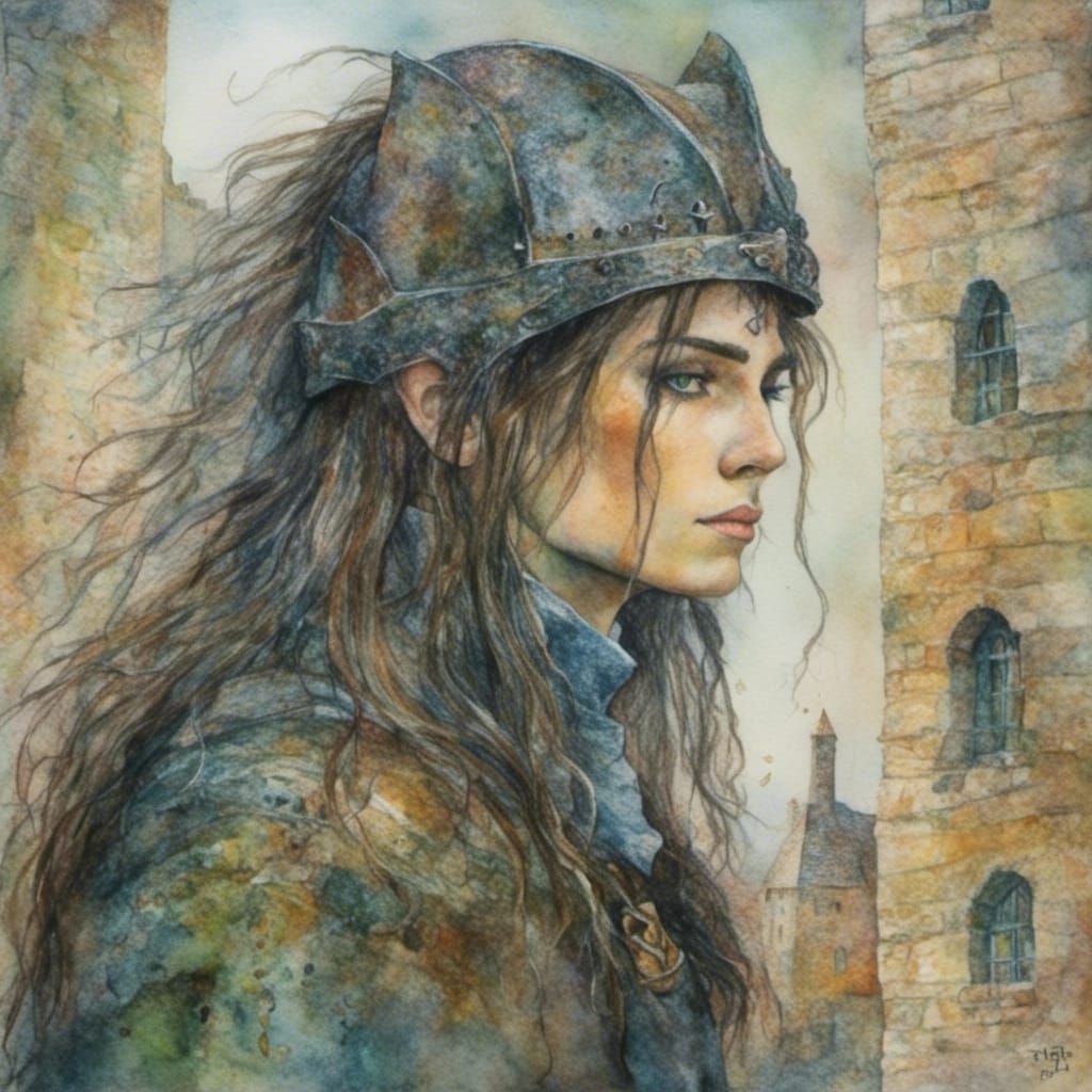 Medieval Knight with Long Hair, Fume Effects