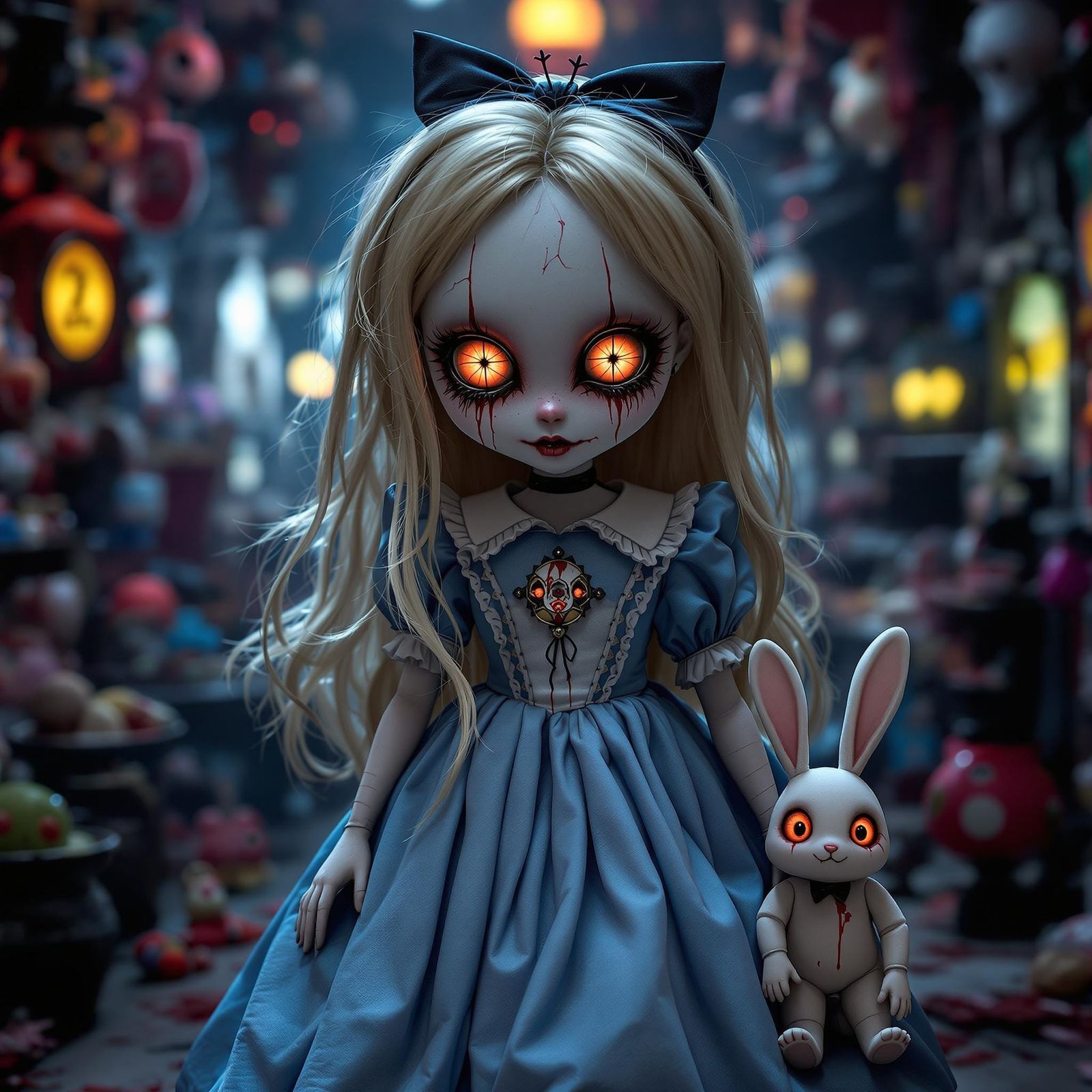 Whimsical Haunted Doll in Wonderland Wonderland Toy Factory