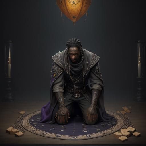 Family Game Night in Dark Fantasy Style