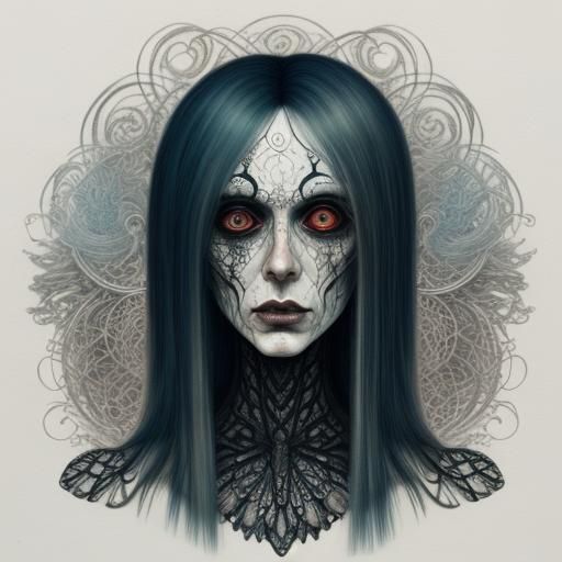 Surreal Male Figure's Inner Search in Alcohol Ink