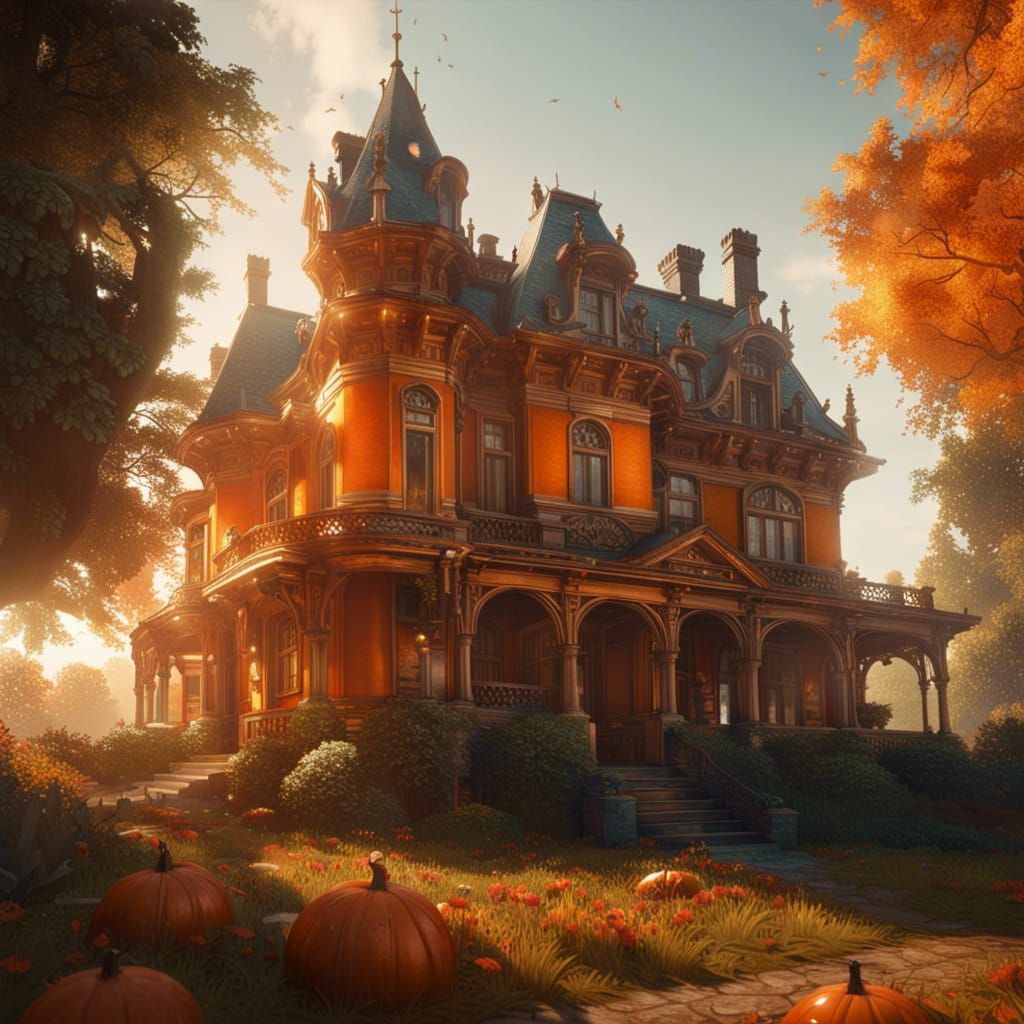 Country House in Film Photography Style