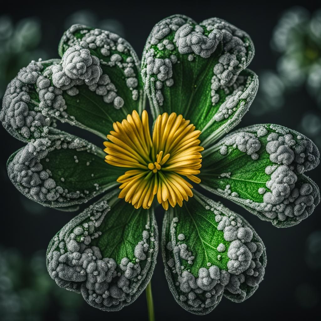Hyperrealistic St. Patrick's Day Flower on Clear Background
