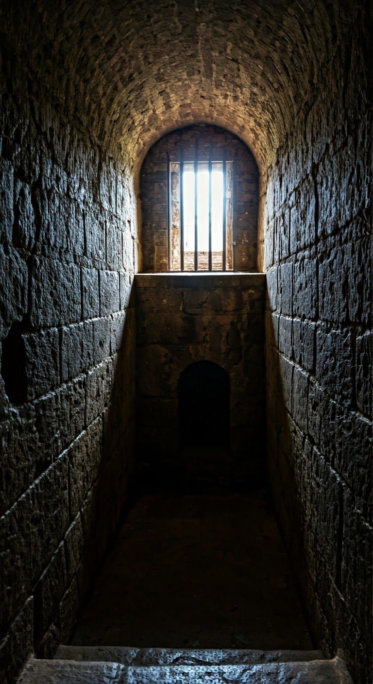 Ancient Tenth Century Prison Cell Interior