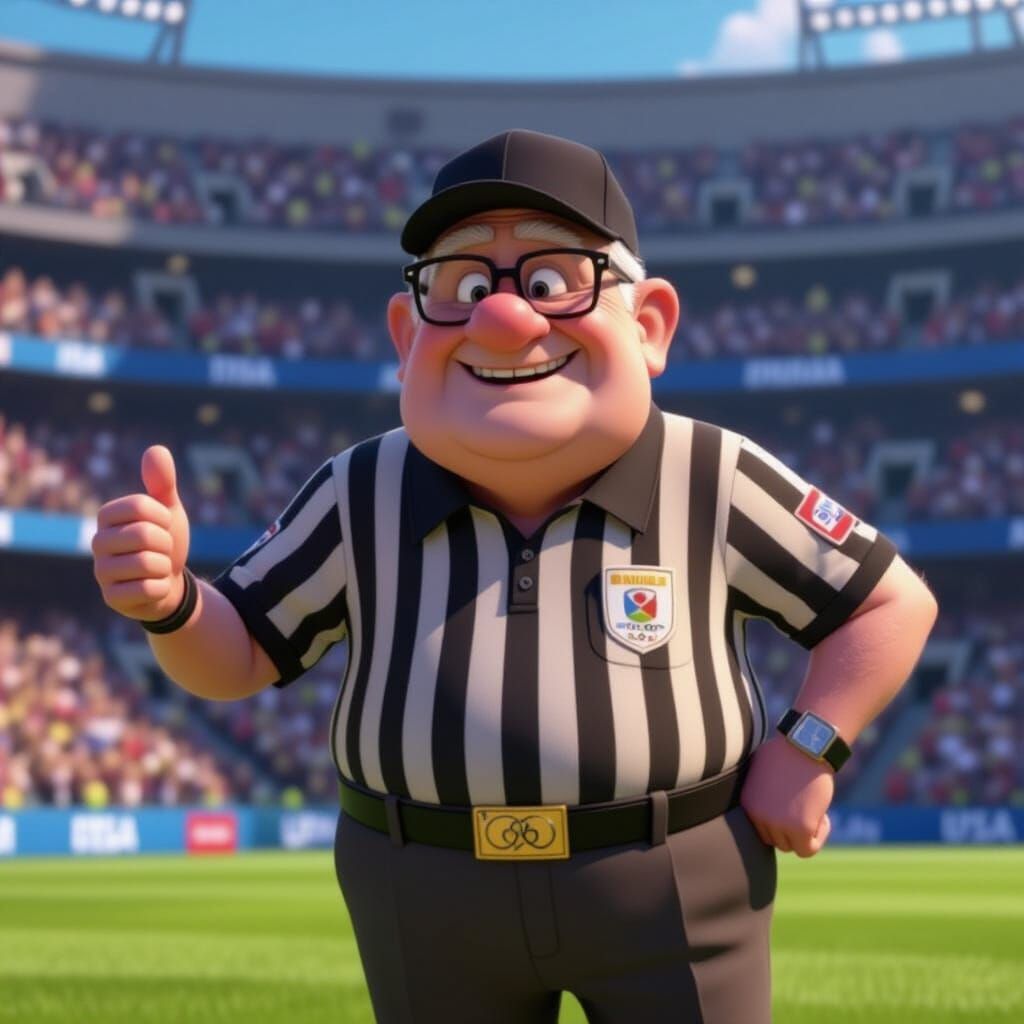 Carl Fredricksen Referees an Olympic Rugby Match