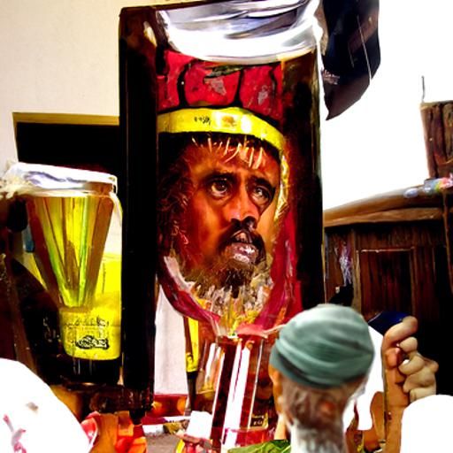 Ethiopian Church Beer: Oil Painting in Gurney Style