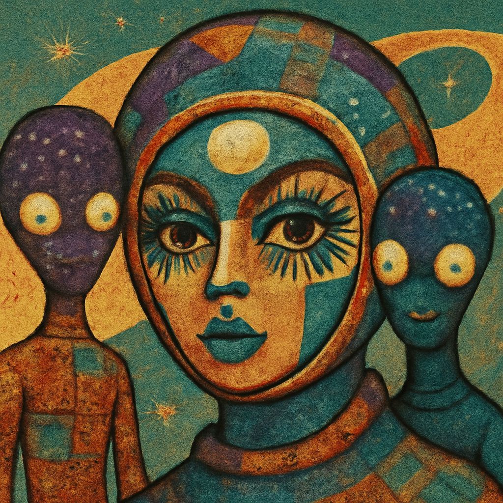 Upcycled, Hand-Me-Down, Assemblage Fabric of the Universe Li...