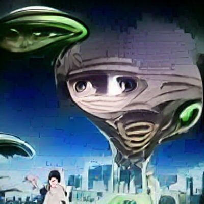 Alien Figure on Earth
