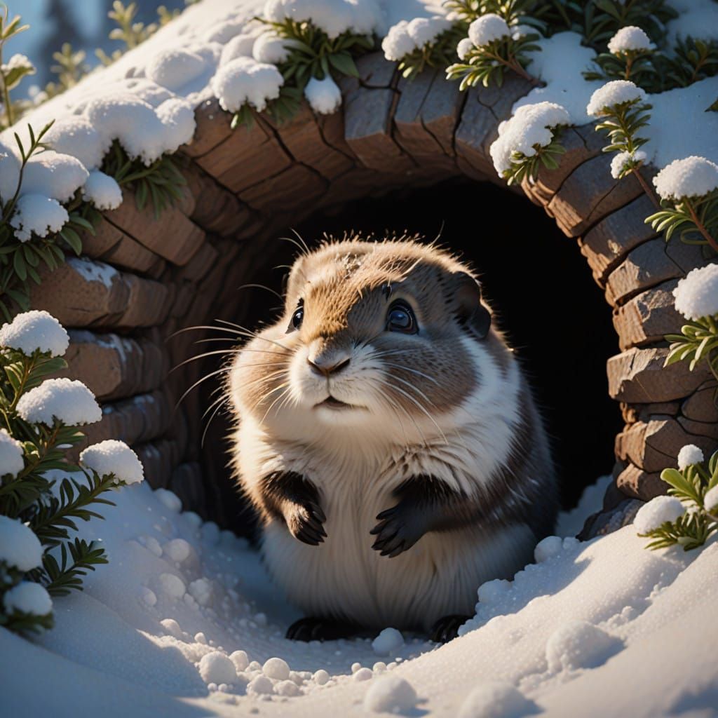 Whimsical Winter Wonderland Lemming