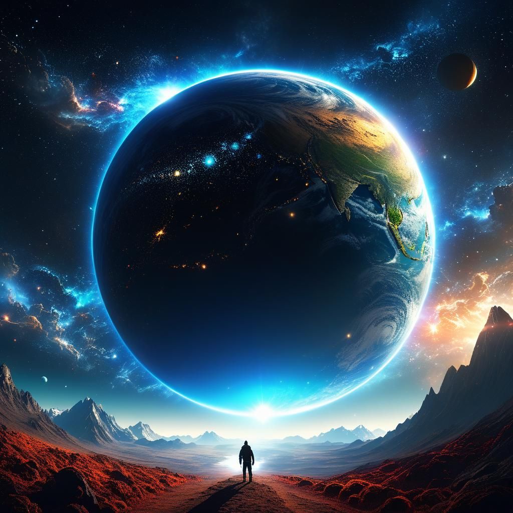 Cosmic Time Opens to Divine Love: Digital Matte Painting