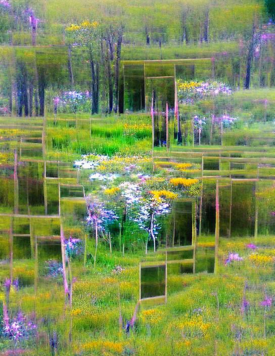 Surreal Mirror Morphing into Infinite Landscape