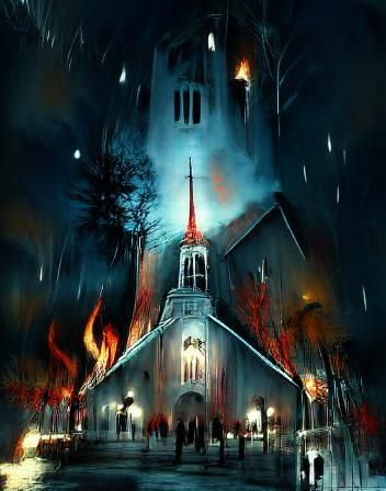 Tower of Babel Over Burning Church