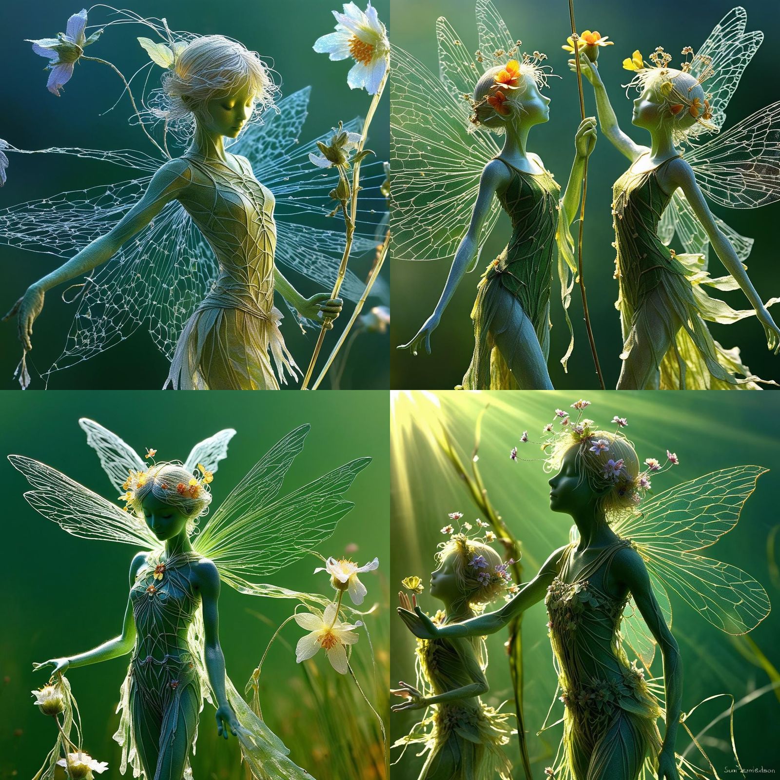 Enchanting Flower Fairies in Botanical Dreamscape