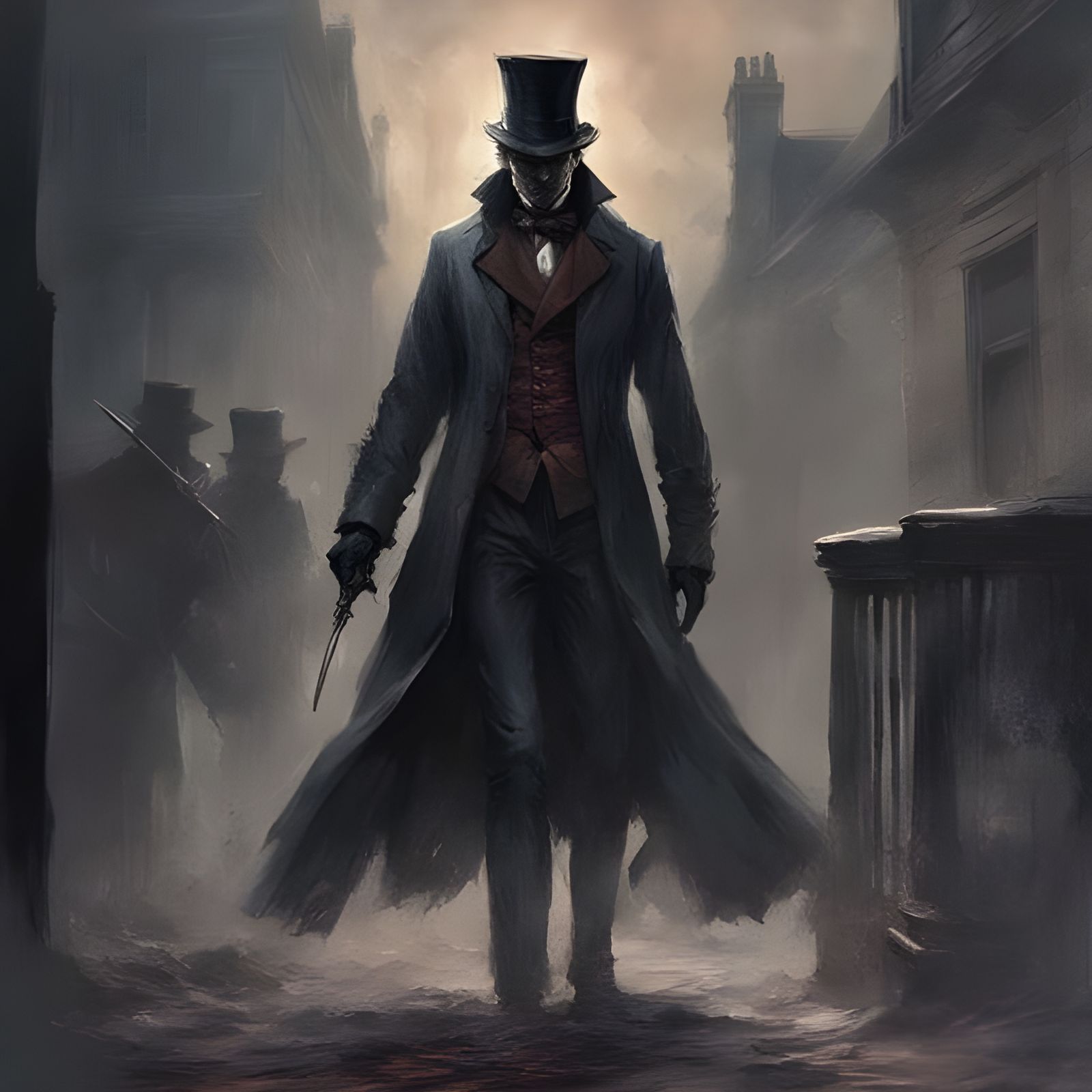 Menacing Jack the Ripper Portrait in Royo Style
