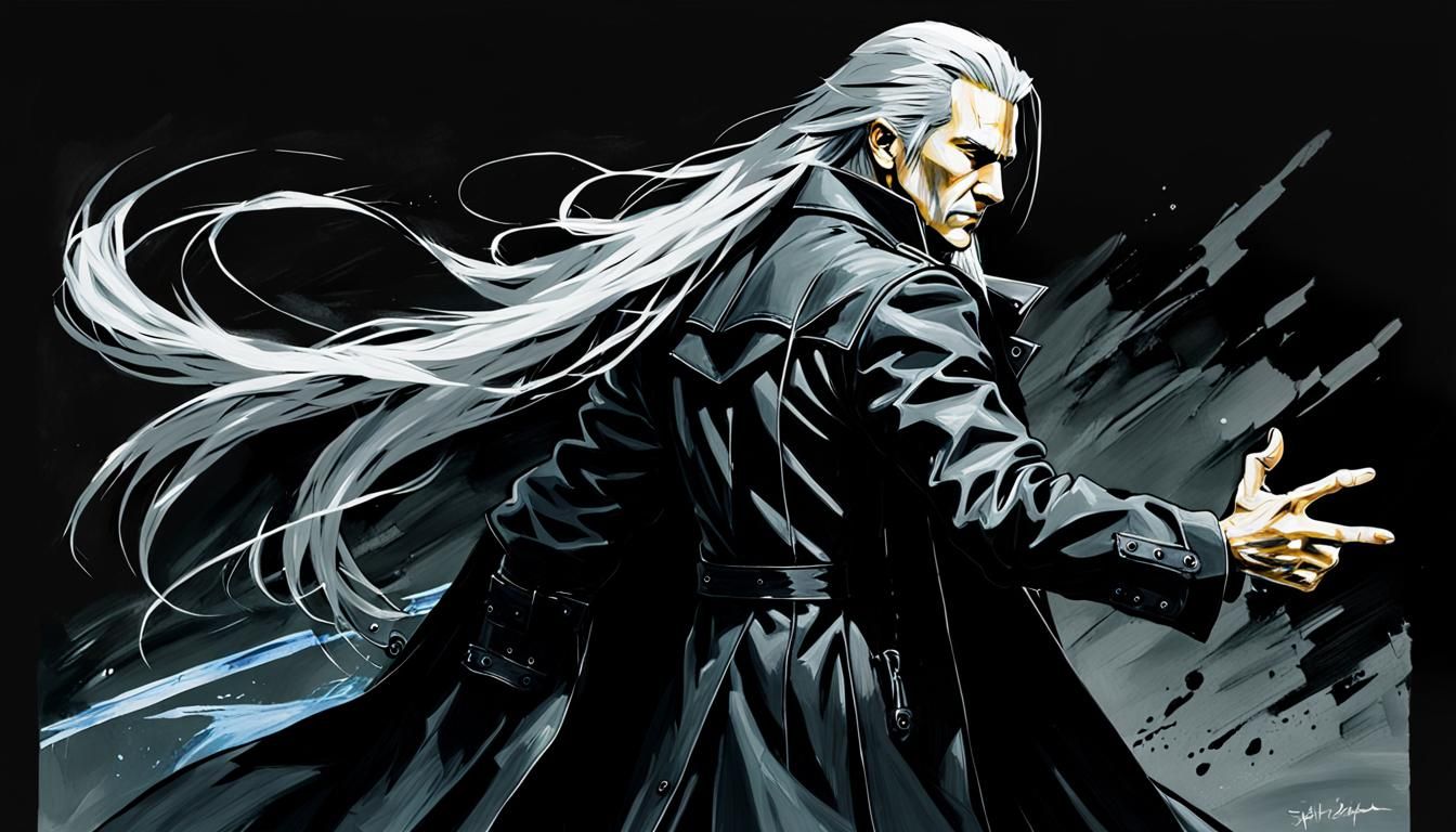 Dramatic Figure in Gouache Gesture Painting