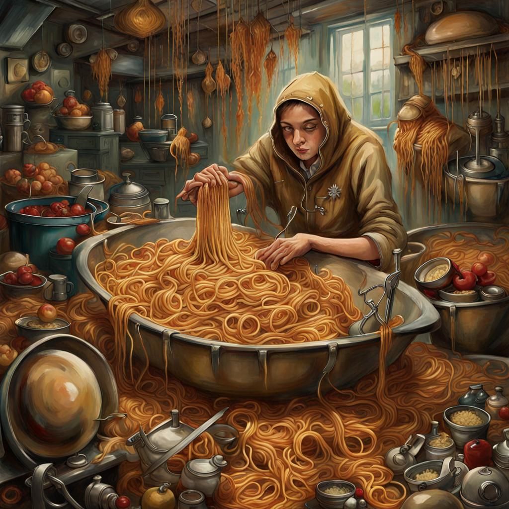Gloomy Retro Future Spaghetti Nightmare: Digital Art