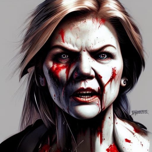 Hyperdetailed Portrait of Politician as Killer Doll