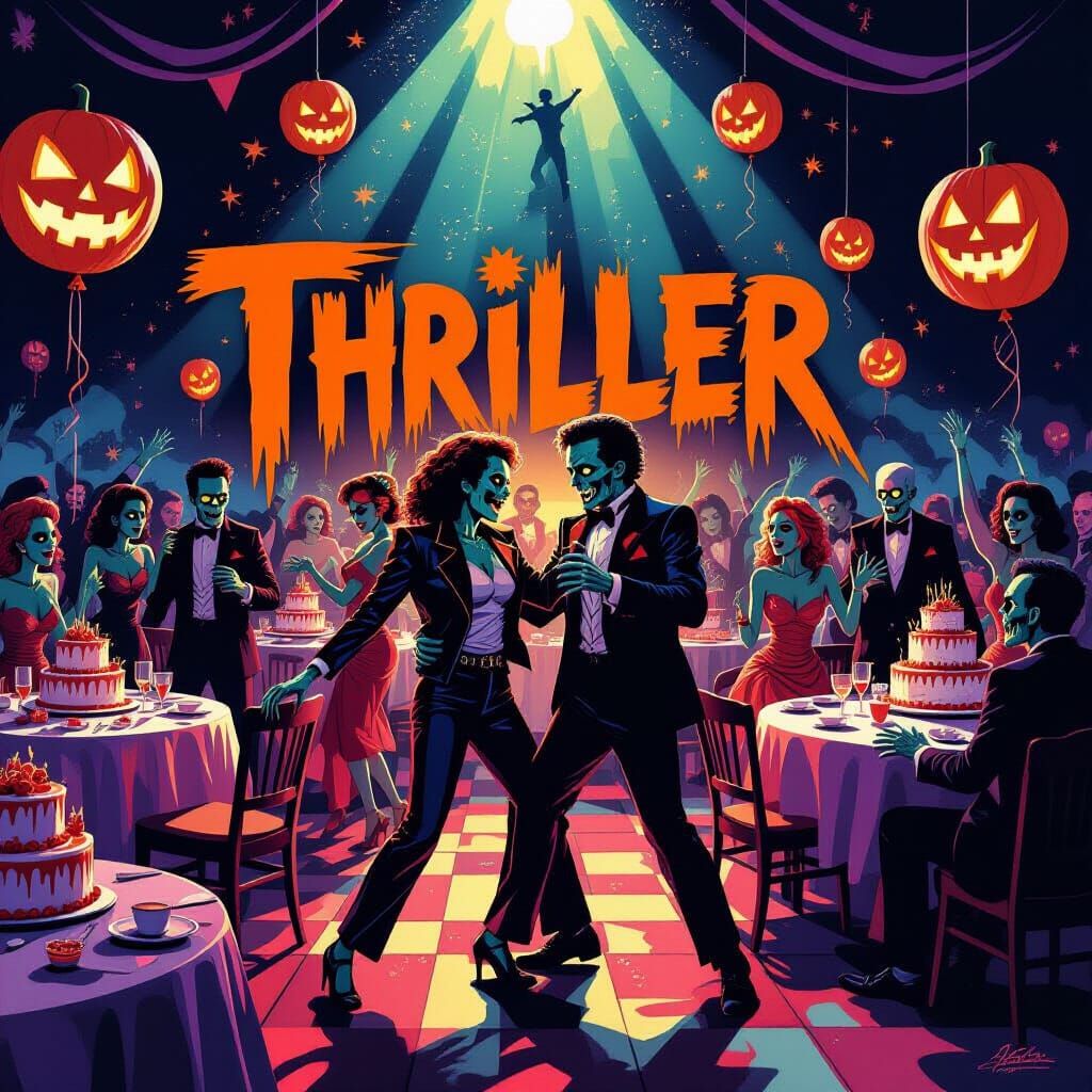 Thriller Zombies Dance at Eerie 80s Prom