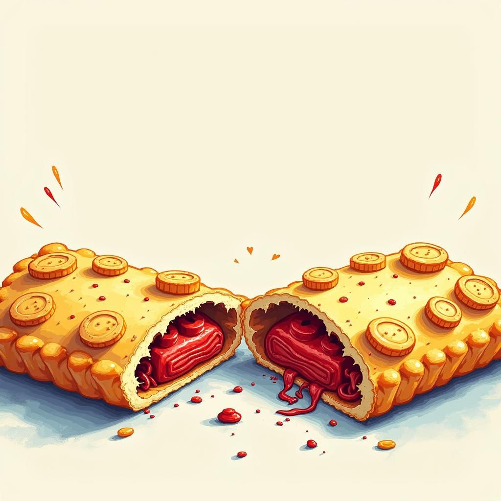 Whimsical Lego Pop Tarts on White Background
