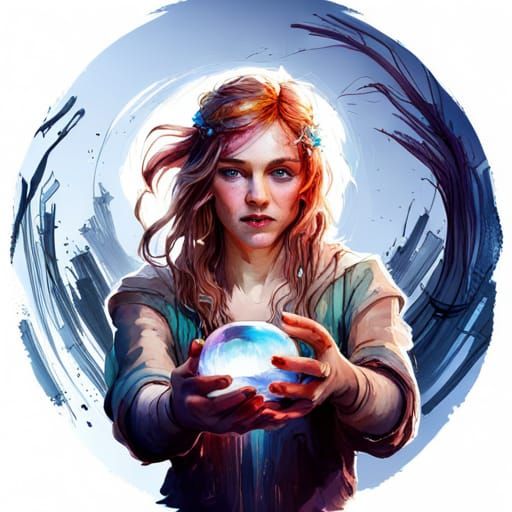 Fantasy Fortune Teller with Crystal Ball City
