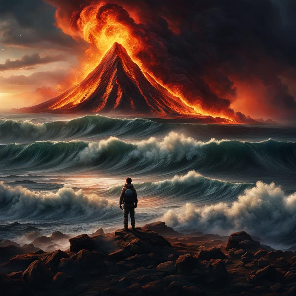 Burning Landscape: Epic Cinematic Digital Matte Painting