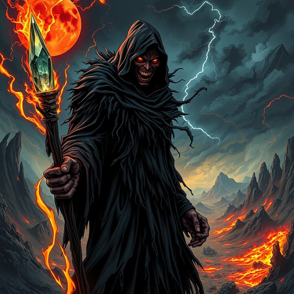 Dark Figure Emissary of Apocalyptic Power
