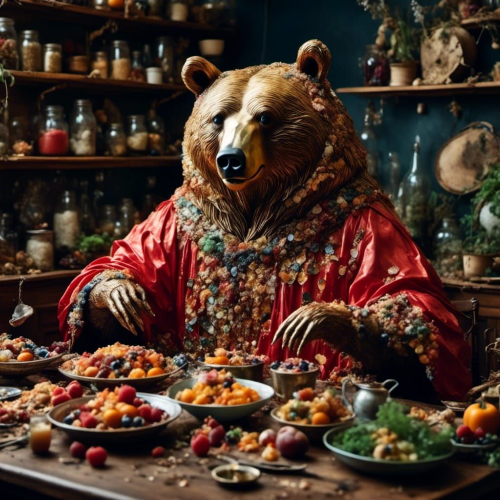 Adorable Orange Bear Cub with Soft Focus