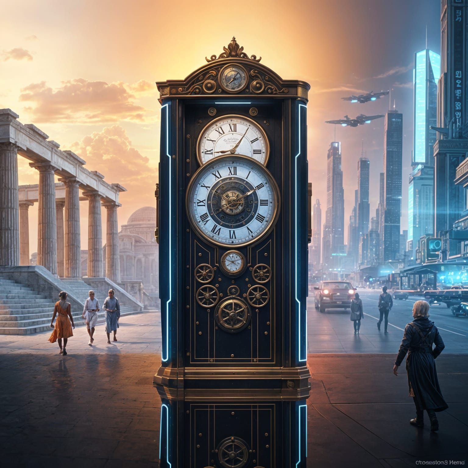 Time machine: Past and Future