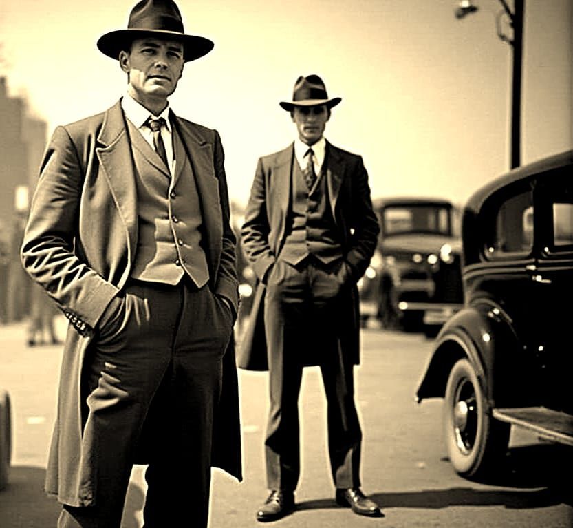 Prohibition-Era Bootleggers in Sepia Tone