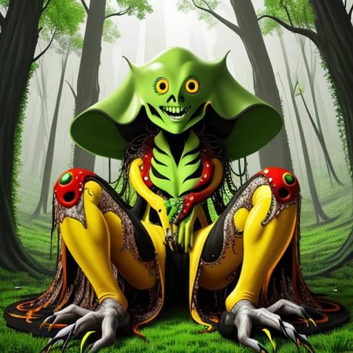 Ghost Contemplating AI: Surreal Psychedelic Art