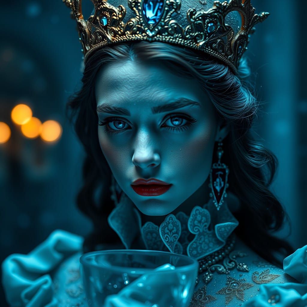 Surreal Queen of Glass in Ethereal Light