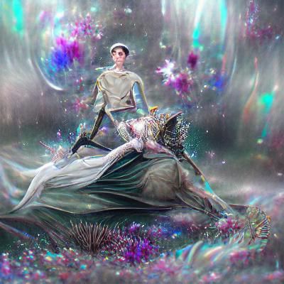 Cosmic 'Cruel Prince' Holographic Astral Illustration