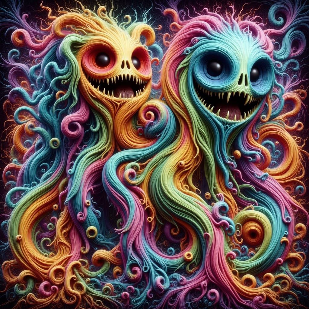 Surreal Dreamscape with Ethereal Figures