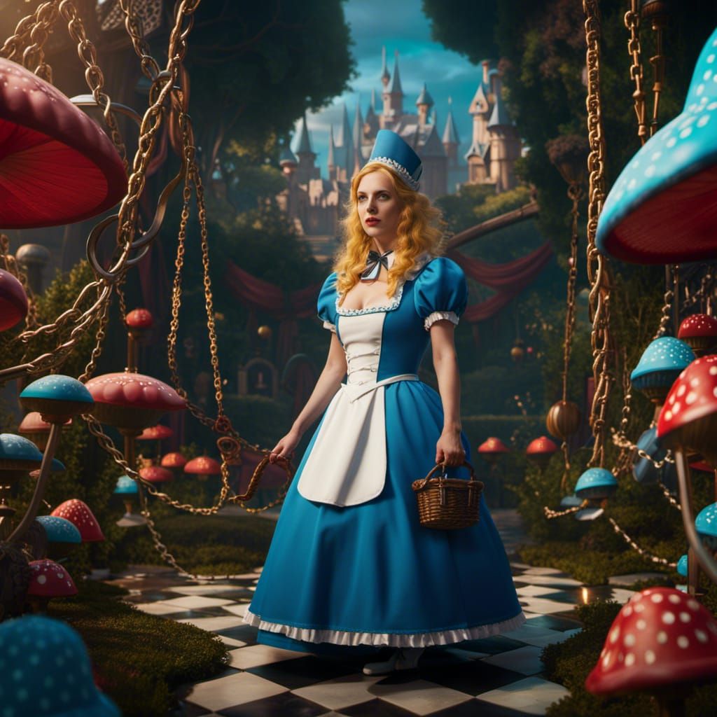 Voluptuous Alice in Chains: Detailed Matte Painting