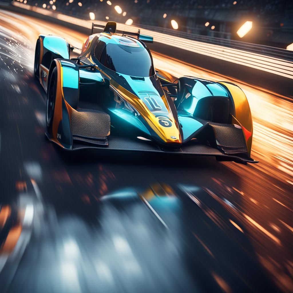 Ultramodern Hi-Speed Racing Car in 3D