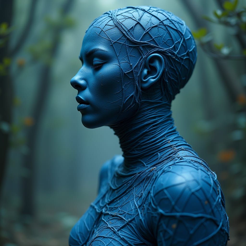 Woman in Ancient Egyptian-Inspired Mummification Garb