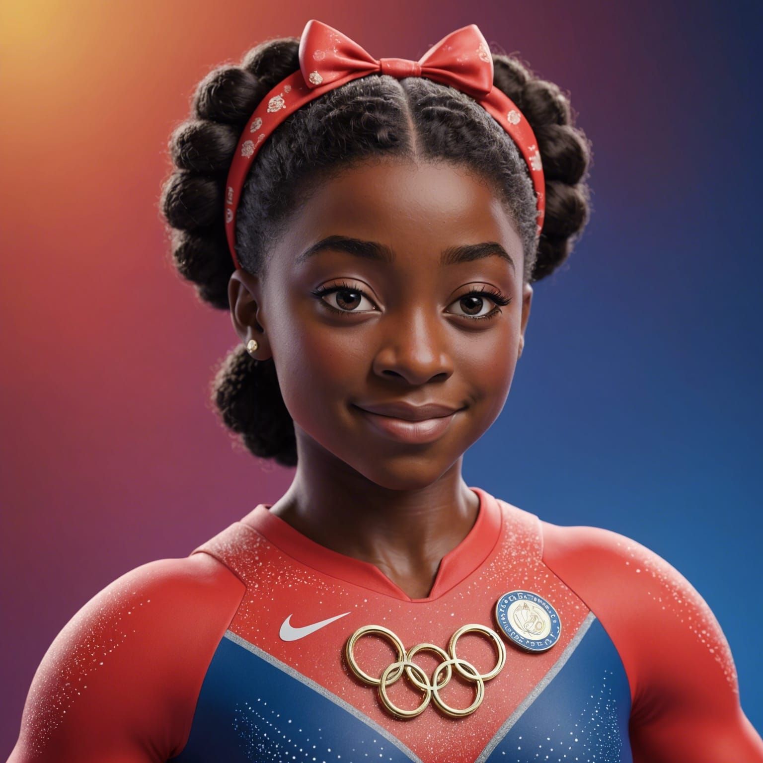 Simone Biles as a Disney Pixar Figure