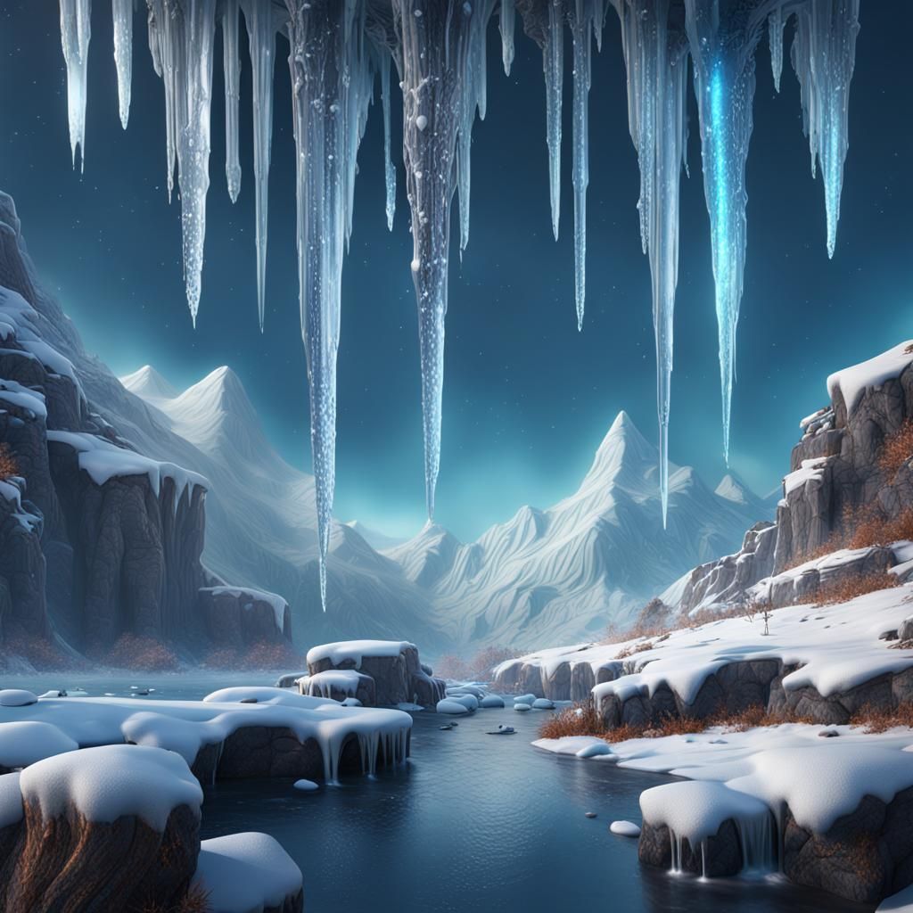 Fantastical Winter Scene in Deep Color